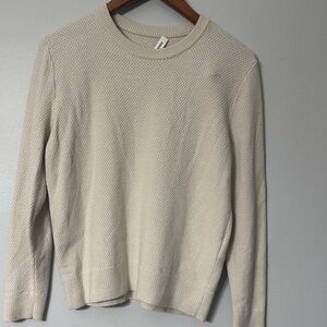 Sandro Women's Cream Crewneck Sweater